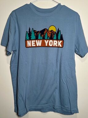 State of Mind Light Blue Upstate New York Graphic Tee